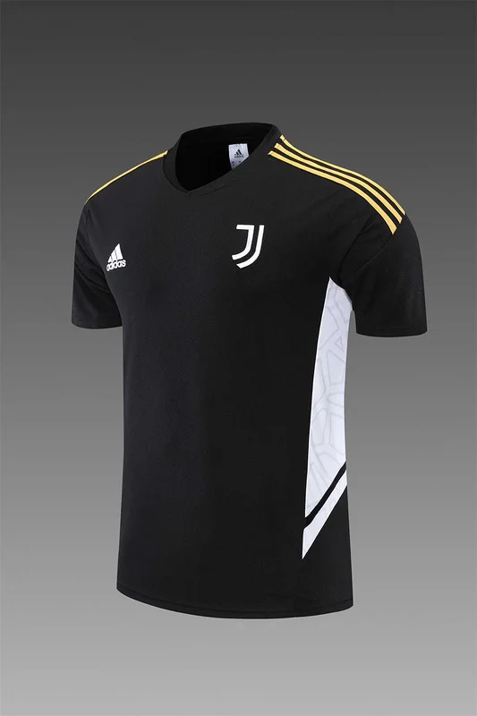 22-23 Juventus Training Suit Short Sleeve Kit Black