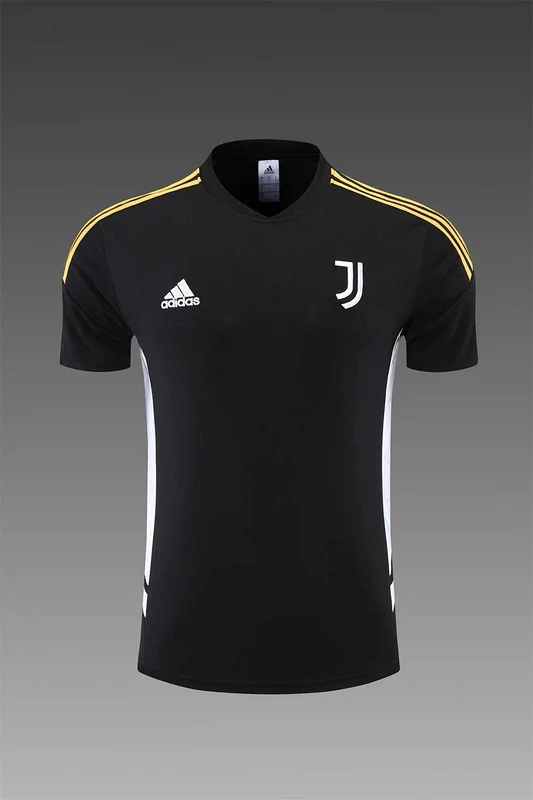 22-23 Juventus Training Suit Short Sleeve Kit Black