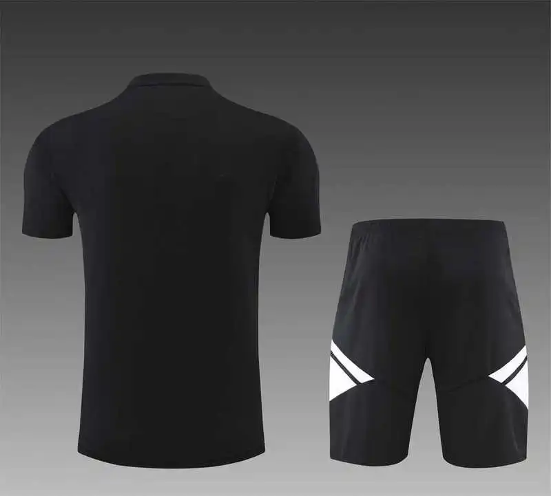 22-23 Juventus Training Suit Short Sleeve Kit Black