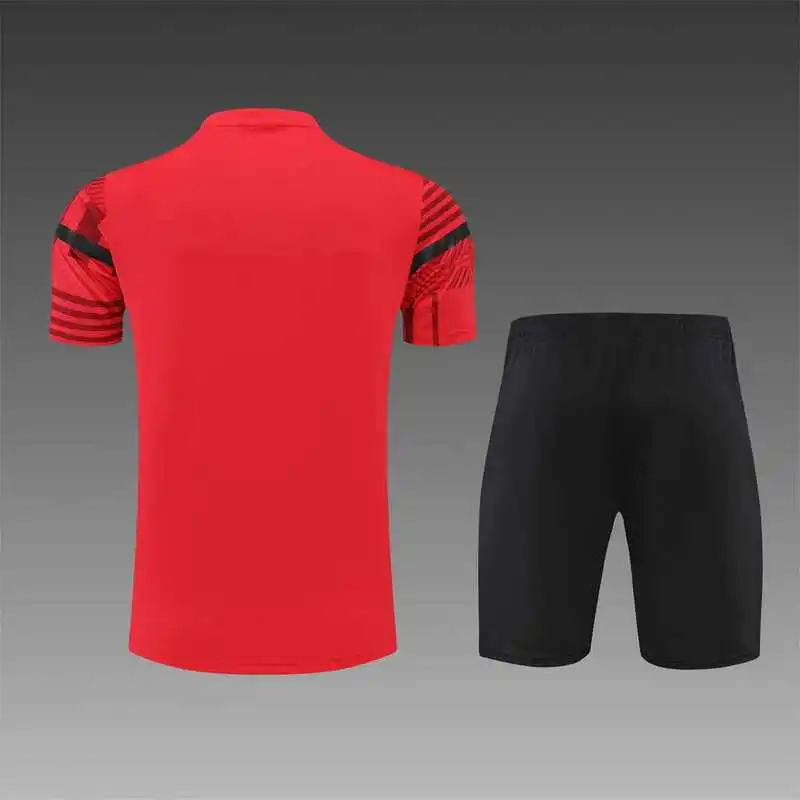 22-23 Ac Milan Training Suit Short Sleeve Kit Red