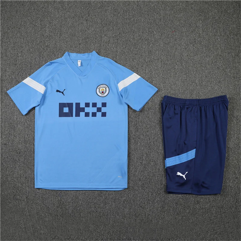 22-23 Manchester City Training Kit Blue