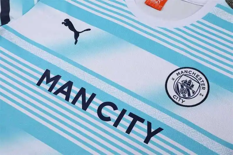 22-23 Manchester City Training Kit Wear White Blue