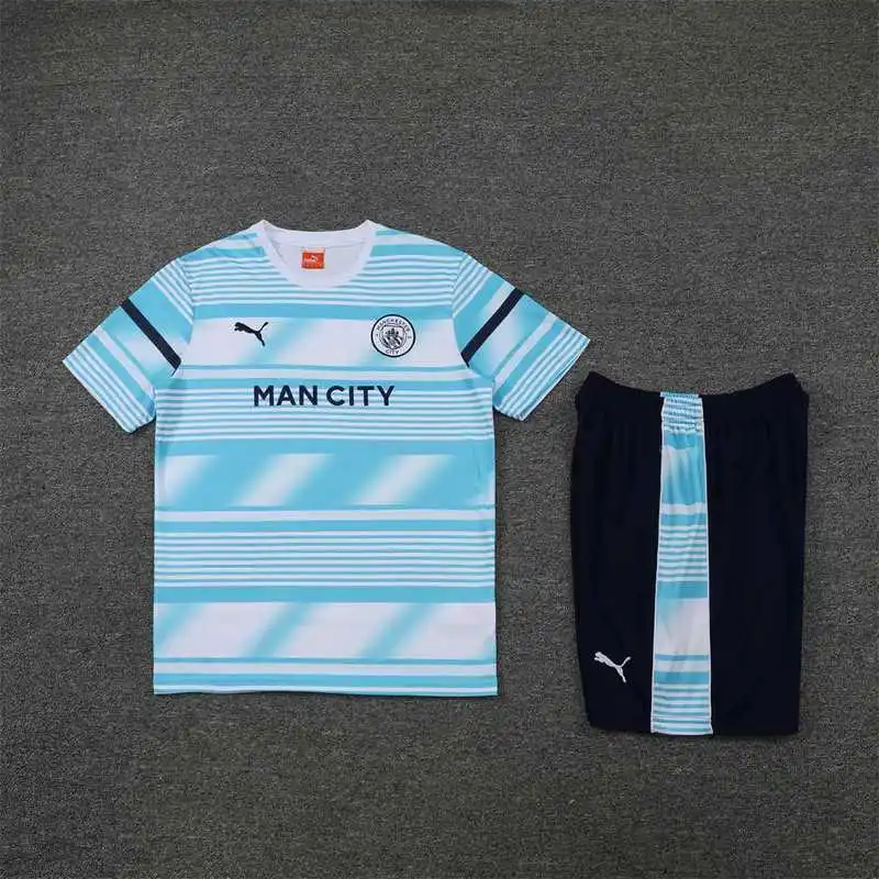 22-23 Manchester City Training Kit Wear White Blue