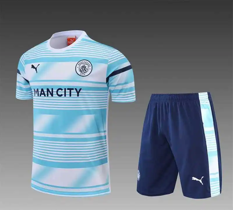 22-23 Manchester City Training Kit Wear White Blue