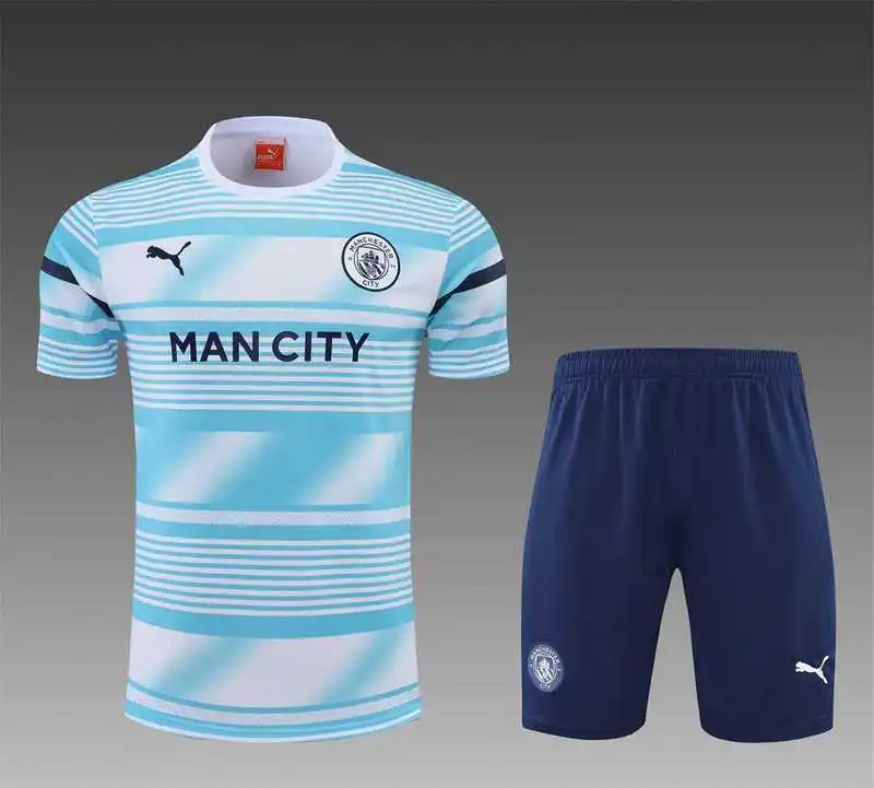 22-23 Manchester City Training Kit Wear White Blue