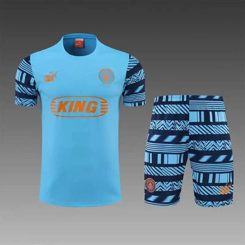 22-23 Manchester City Training Kit Wear Blue