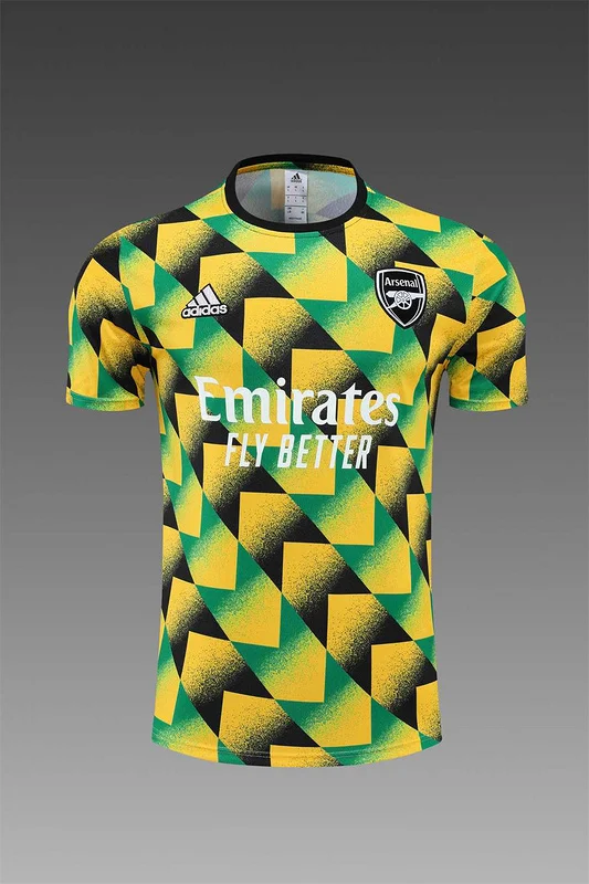 22-23 Arsenal Training Suit Short Sleeve Kit Yellow Camo