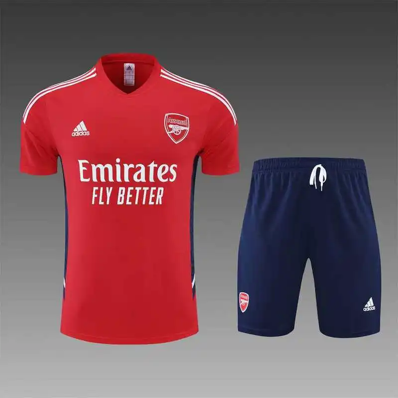 22-23 Arsenal Training Suit Short Sleeve Kit Red