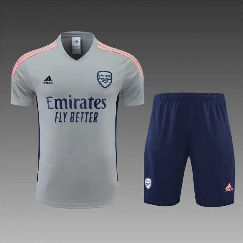 22-23 Arsenal training suit short sleeve kit Grey