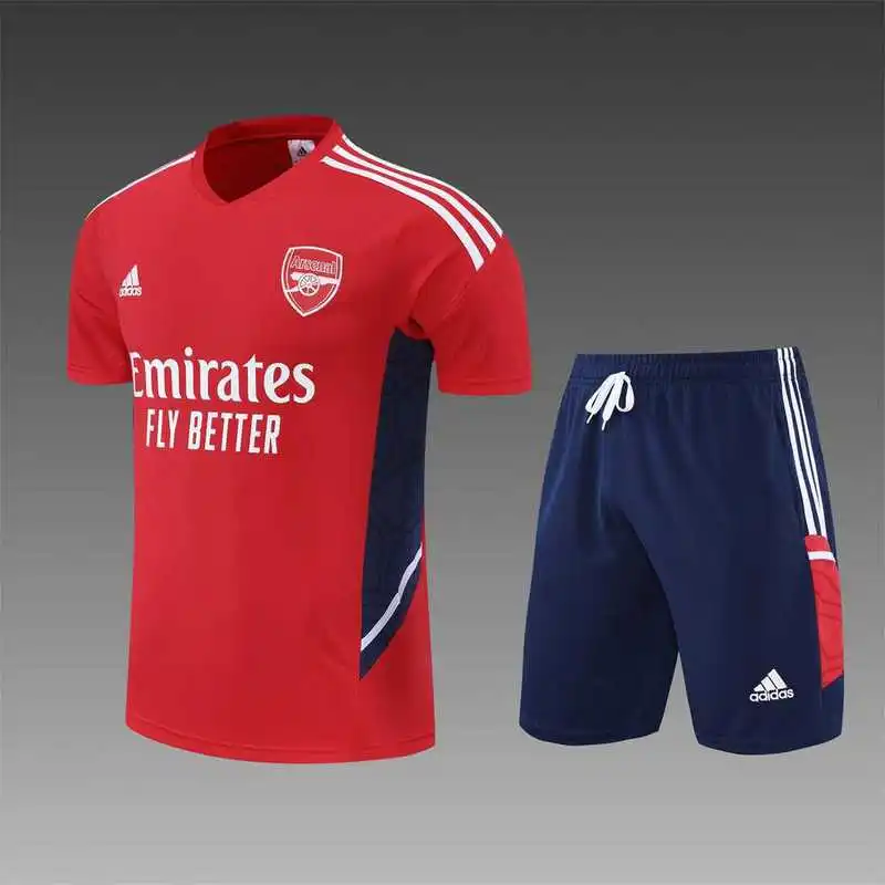 22-23 Arsenal Training Suit Short Sleeve Kit Red