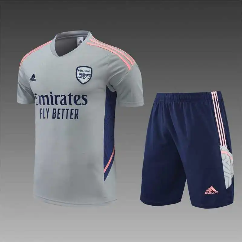 22-23 Arsenal training suit short sleeve kit Grey