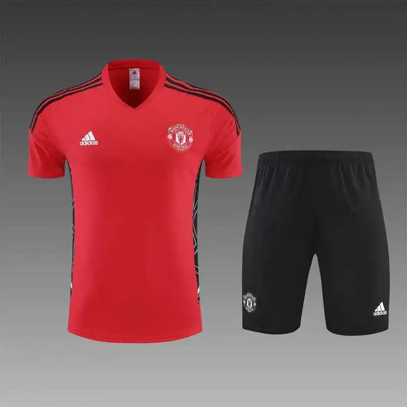 22-23 Manchester United jersey Training Suit Short Sleeve Kit Red