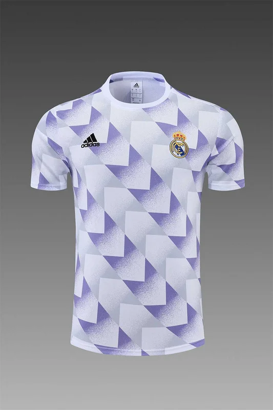 22-23 Real Madrid training suit short sleeve kit white blue