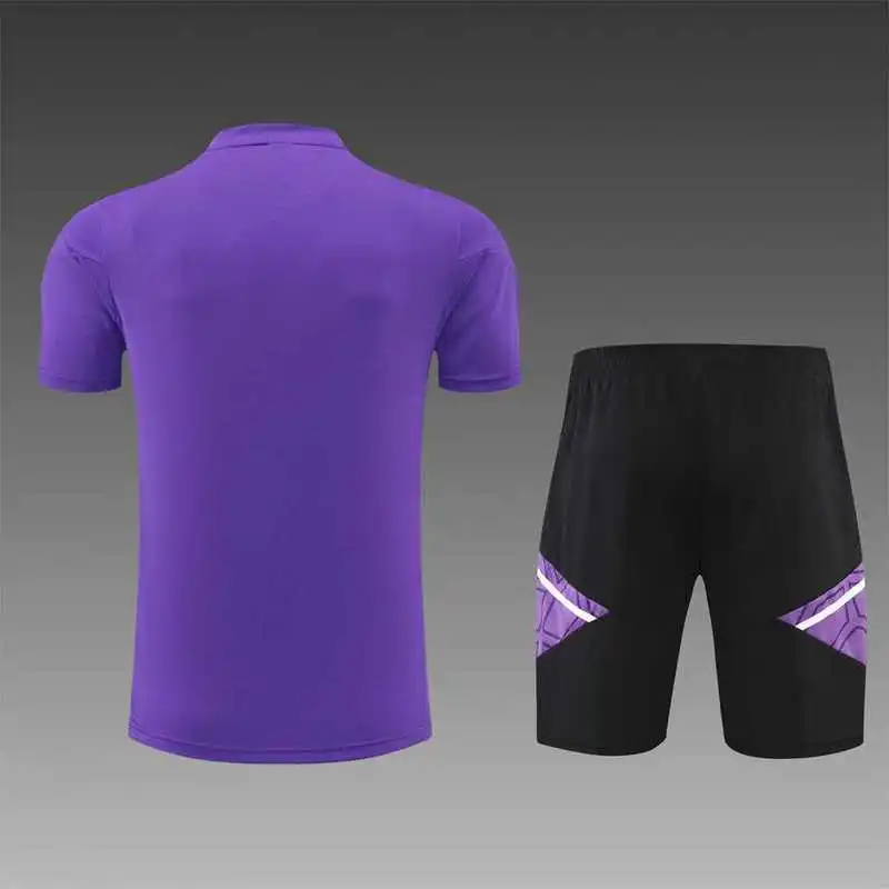 22-23 Real Madrid Training Suit Short Sleeve Kit Purple