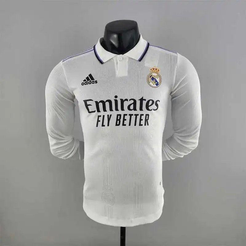 22-23 Real Madrid jersey long sleeve home player version