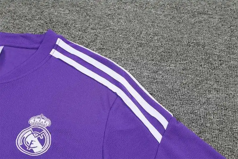 22-23 Real Madrid Training Suit Short Sleeve Kit Purple