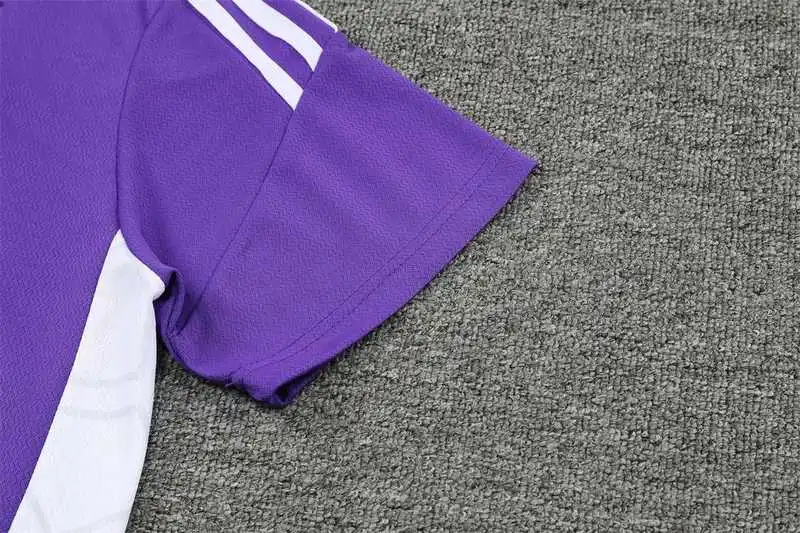 22-23 Real Madrid Training Suit Short Sleeve Kit Purple