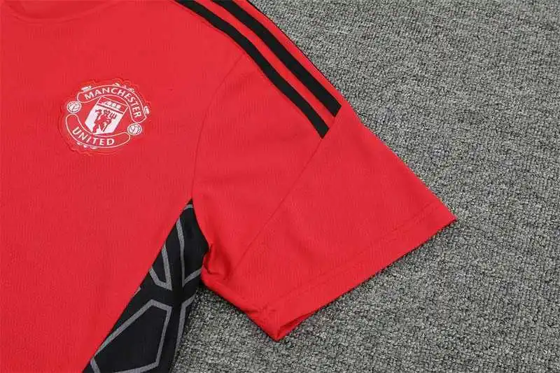 22-23 Manchester United jersey Training Suit Short Sleeve Kit Red