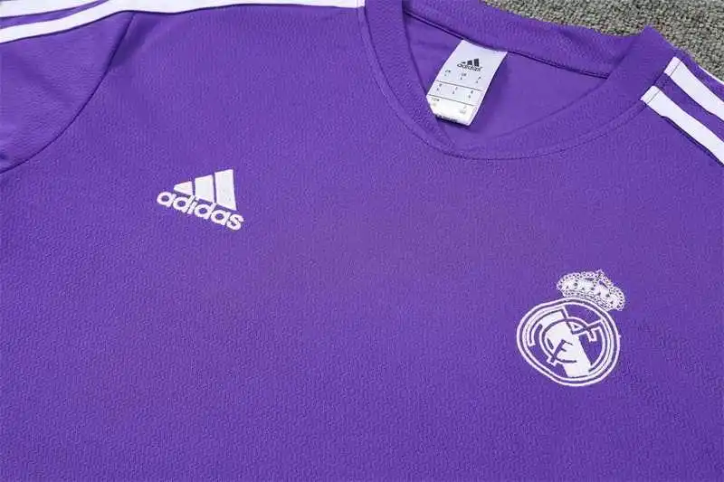 22-23 Real Madrid Training Suit Short Sleeve Kit Purple