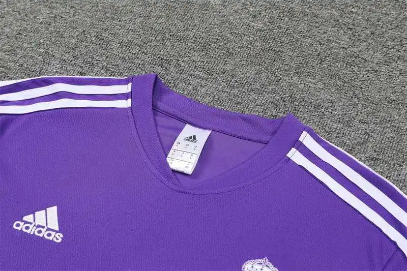 22-23 Real Madrid Training Suit Short Sleeve Kit Purple