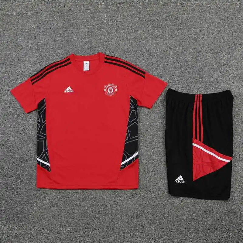 22-23 Manchester United jersey Training Suit Short Sleeve Kit Red