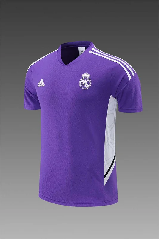 22-23 Real Madrid Training Suit Short Sleeve Kit Purple