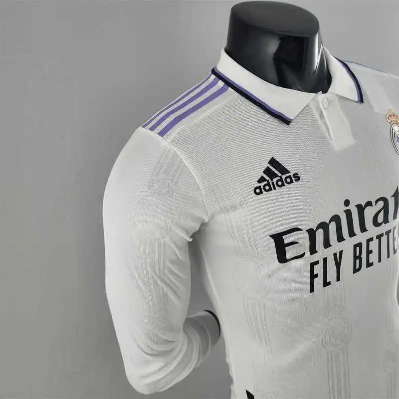 22-23 Real Madrid jersey long sleeve home player version