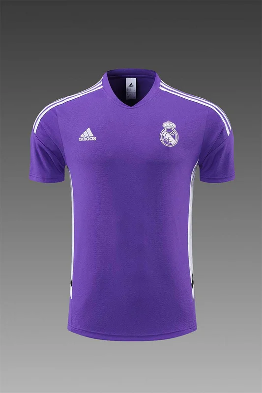 22-23 Real Madrid Training Suit Short Sleeve Kit Purple