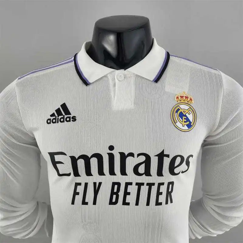 22-23 Real Madrid jersey long sleeve home player version