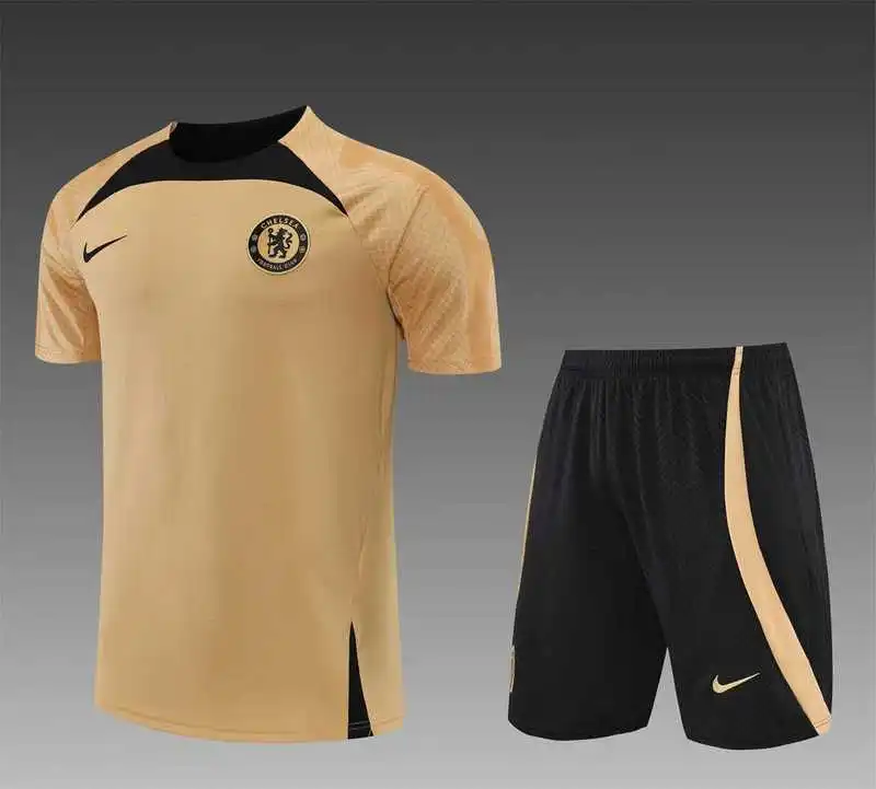 22-23 Chelsea Training jersey Short Sleeve Kit Gold