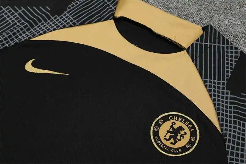 22-23 Chelsea training jersey suit short sleeve kit black