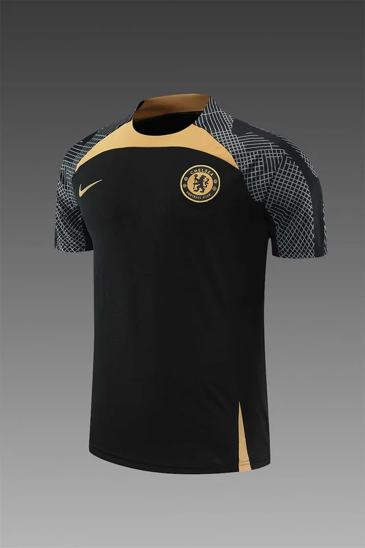 22-23 Chelsea training jersey suit short sleeve kit black