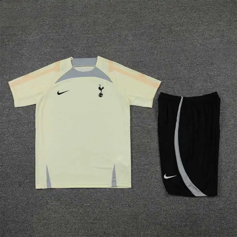 22-23 Tottenham jersey training suit short sleeve kit Beige