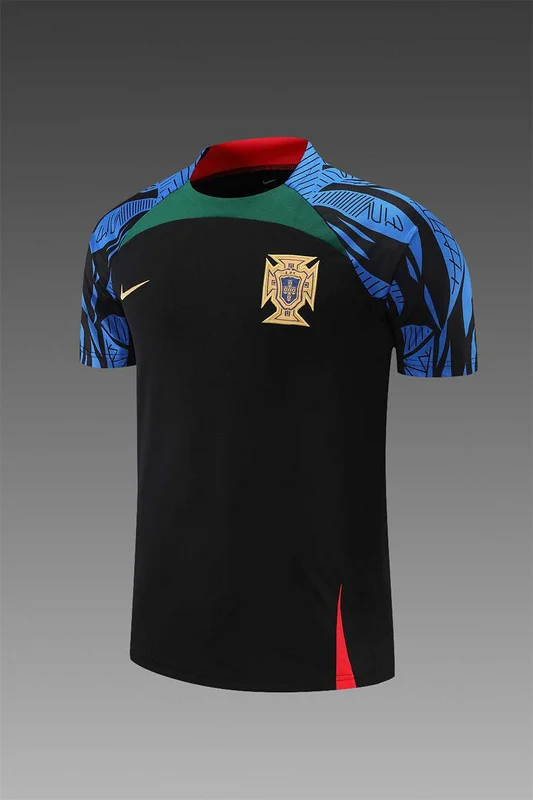 2022 Portugal jersey Training Suit Short Sleeve Kit Black