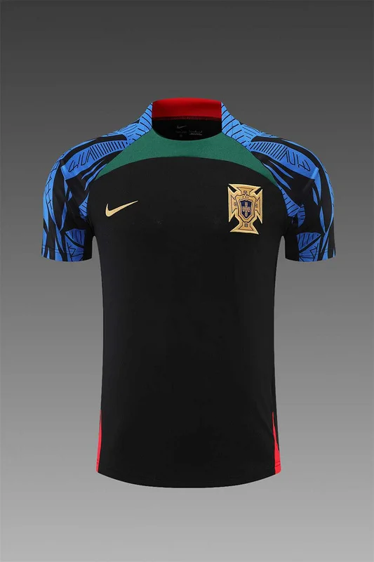 2022 Portugal jersey Training Suit Short Sleeve Kit Black