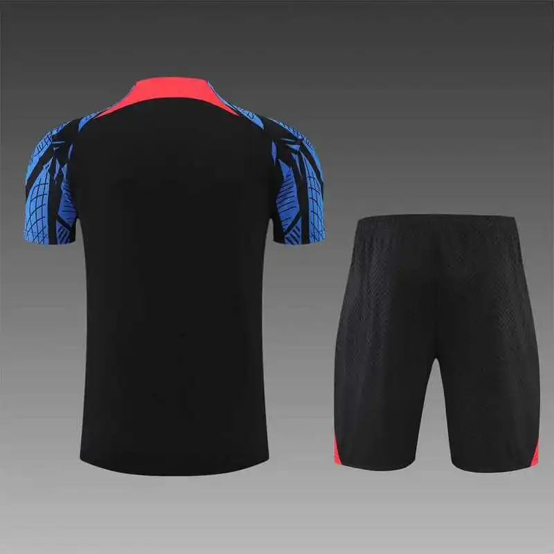 2022 Portugal jersey Training Suit Short Sleeve Kit Black