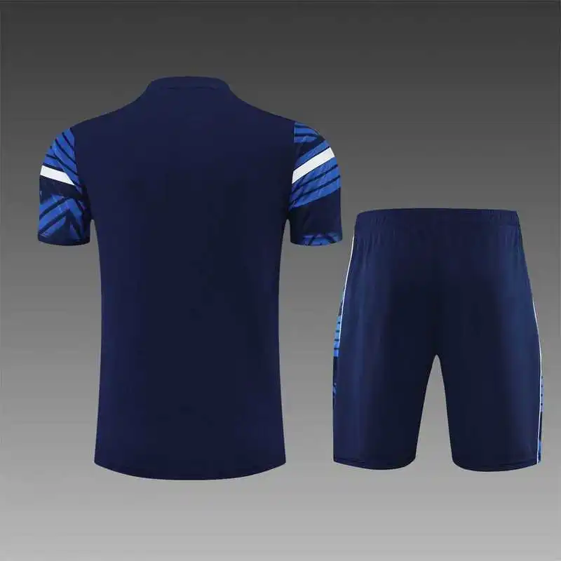 22-23 Marseille jersey training suit short sleeve kit blue