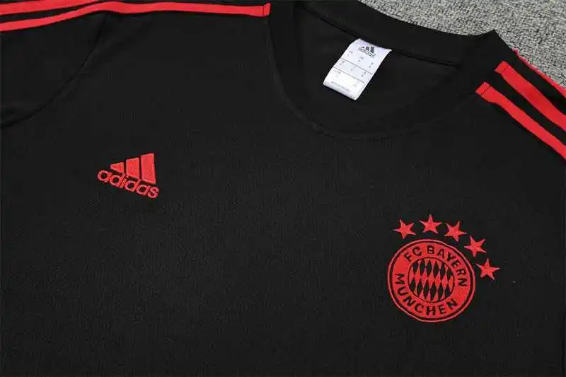 22-23 Bayern munich jersey training suit short sleeve kit black