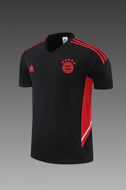 22-23 Bayern munich jersey training suit short sleeve kit black