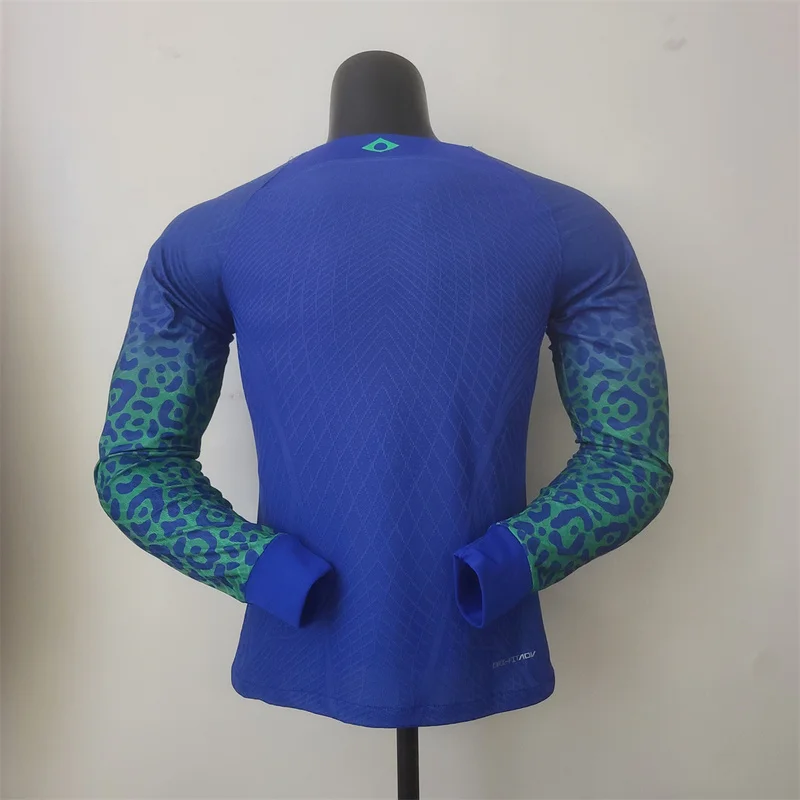 2022 Brazil jersey away player version long sleeve