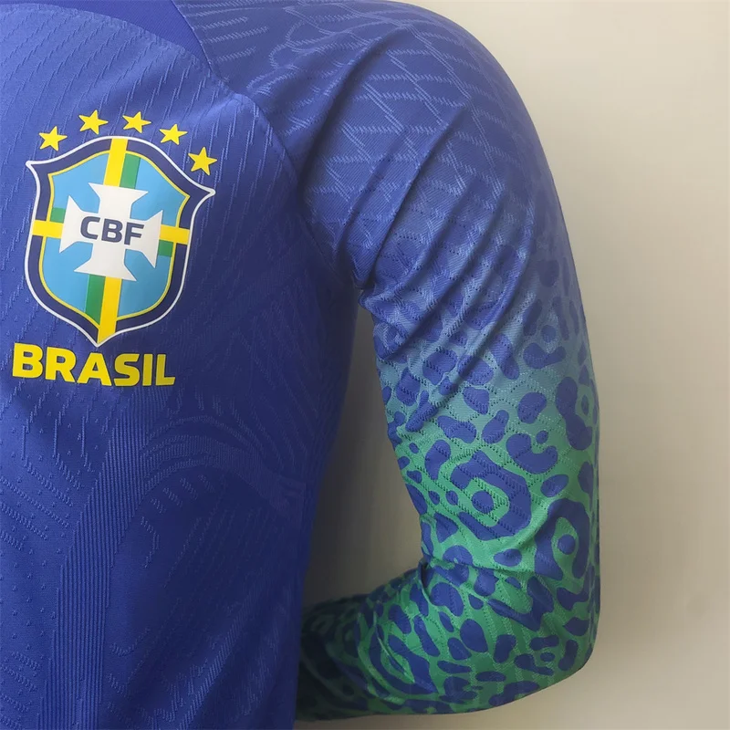 2022 Brazil jersey away player version long sleeve