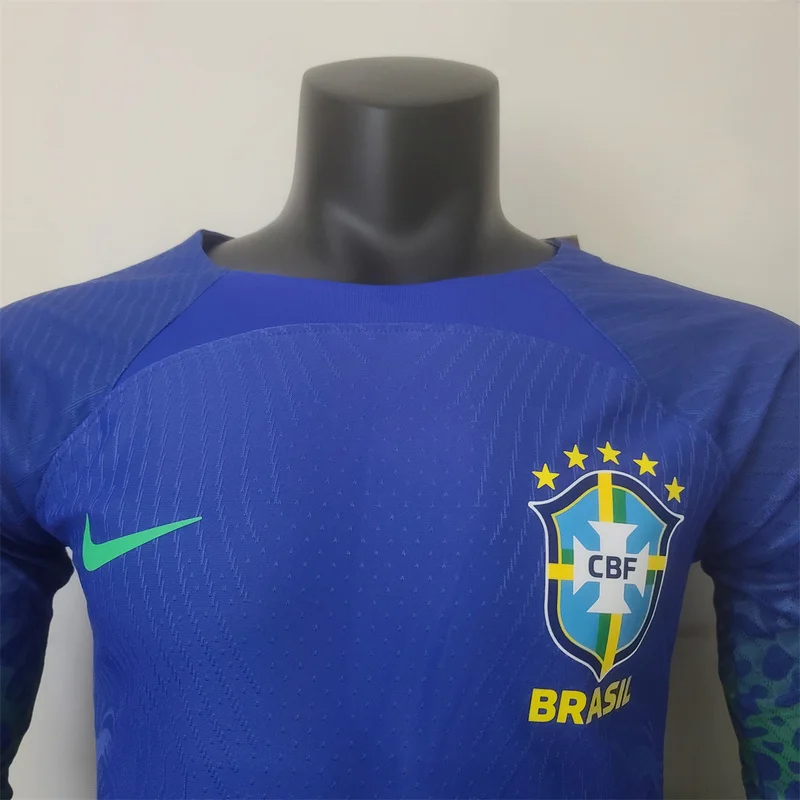 2022 Brazil jersey away player version long sleeve