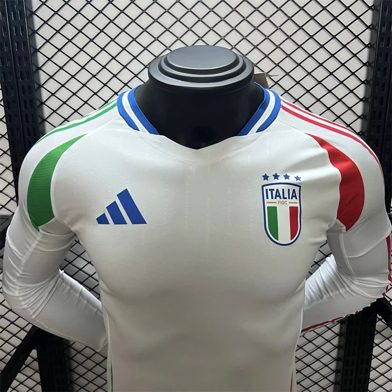 2024 Italy jersey away long sleeve player version white