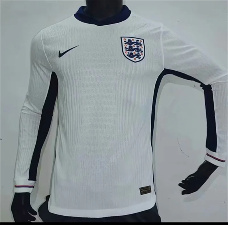 2024 England jersey home white long sleeve player version