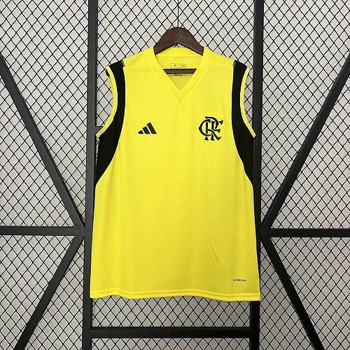 24-25 Flamengo Vest Training Wear Yellow Brasileiro Serie A