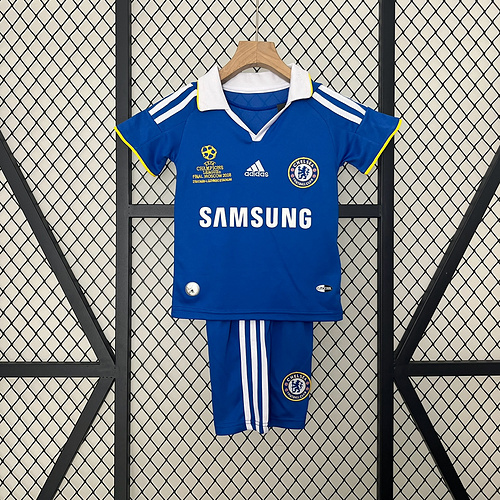08-09 Chelsea Champions League home game kids kit Chelsea