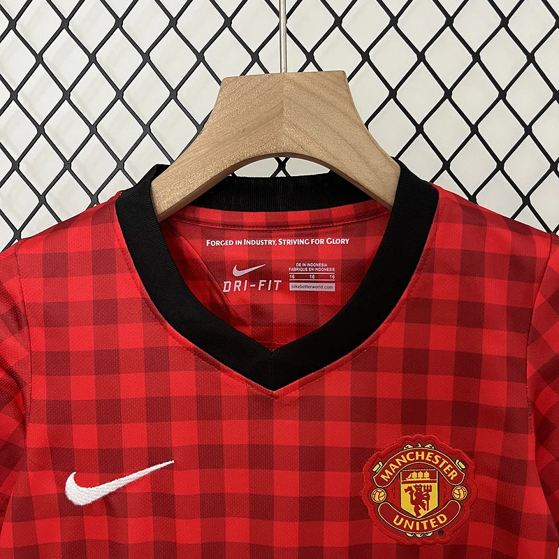 12-13 Manchester United home kids kit soccer jersey