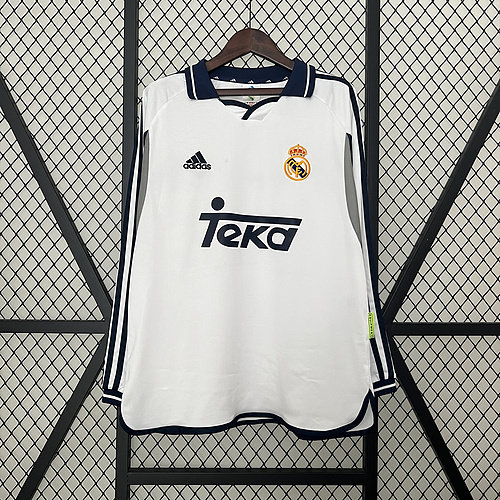 00-01 Real Madrid Home long sleeve soccer jersey Soccer