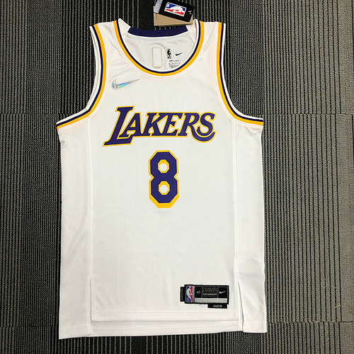 75th anniversary NBA Los Angeles Lakers jersey  White #8 Kobe Bryant NBA