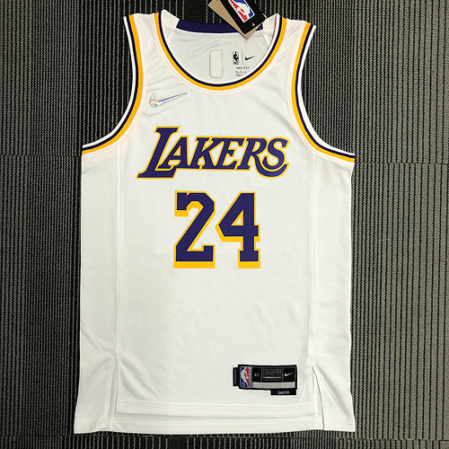 75th anniversary NBA Los Angeles Lakers jersey  White #24 Kobe Bryant NBA